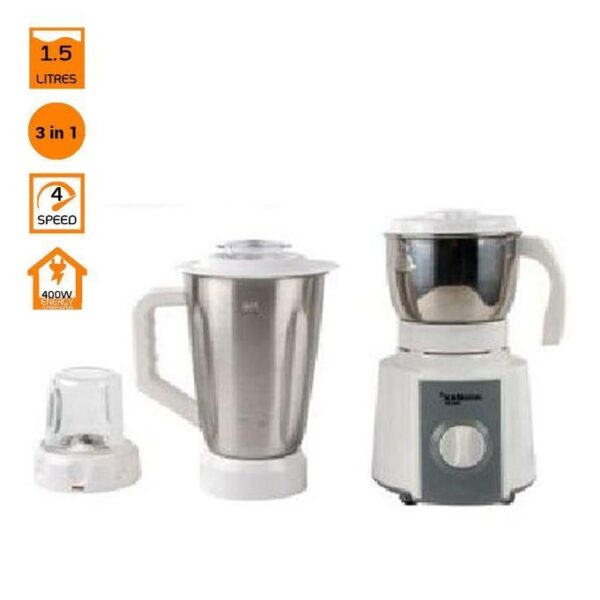 minMAX 1.5L - 3 in 1 Electric Blender & Grinder - Silver