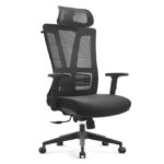 Modern Computer Adjustable Rolling Conference Executive Swivel Chair - Black