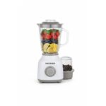 Mooved 1.5L 2-in-1 Multifunctional Glass Jar Blender with Grinder - White