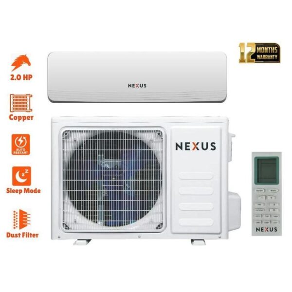 Nexus 2.0HP - Freon R410A Eco Friendly Split Air Conditioner (NX-AC-18NR4) -White