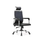 Office Executive Mesh Chair With Headrest - Black