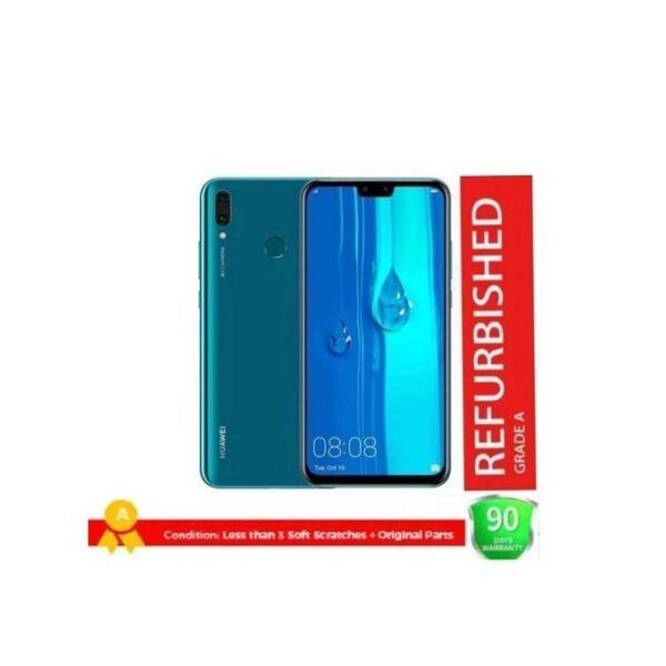 Op Refurbished Huawei Y9 2019 Smartphone 6.5" HiSilicon Kirin 710 (6GB+128GB RAM) Dual SIM Blue