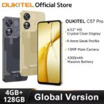 Oukitel C57 Pro Smartphone 6.52-Inch HD Display 4GB RAM 128GB ROM 13MP Camera 4300mAh GPS Android 14 Cellphone