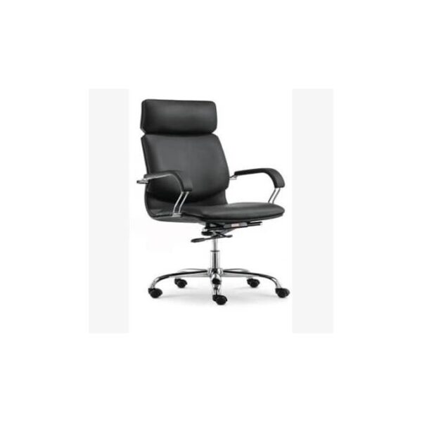 Padded Leather Executive Office Chair-Black