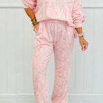 Pink Camo Print Jogger Pants Set