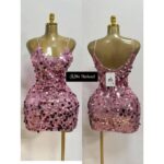 Pink sequined dress