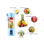 Portable USB Rechargeable Smart Blender - Blue - 380ml