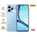 Realme Note 50 Dual Sim - 6.7" HD+ Display - 13MP Ai Camera Rear/ 5MP Front - 64GB ROM - 3GB RAM - 5000mAh - IP54 Dust & Water Resistance - Sky blue +12 Month Warranty