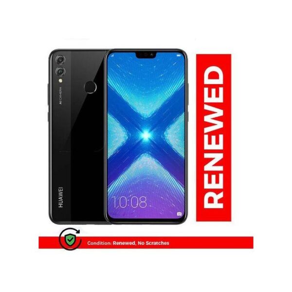 Renewed Huawei Honor 8X 6.5 "6GB RAM 128GB ROM Kirin 710 3750mAh Dual Rear 20MP Camera - Black