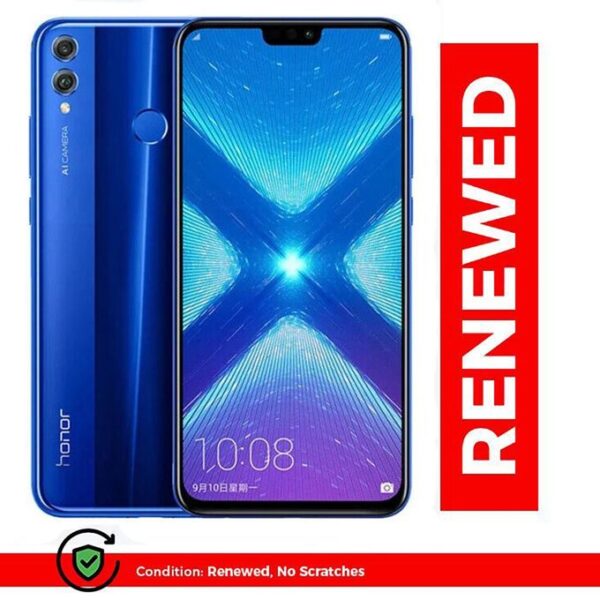 Renewed Huawei Honor 8X 6.5in 6GB RAM 128GB ROM Kirin 710 3750mAh Dual Rear 20MP Camera smartphone