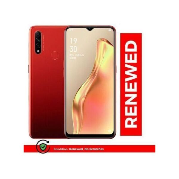Renewed Oppo A31 6GB RAM+128G ROM 6.5"Screen Camera 12MP 4230 mAh Smartphone- Red