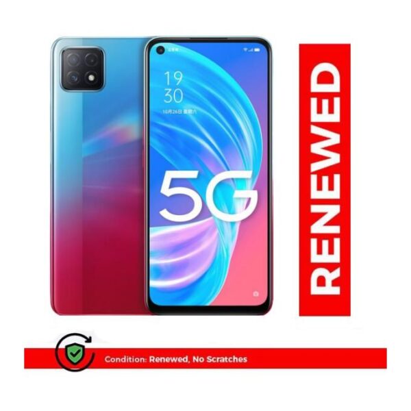 Renewed OPPO Renewed A73 5G 6.5'' 8G+128GB 4040mAh 16MP+16MP Smartphone Dual SIM Side Fingerprint Neon