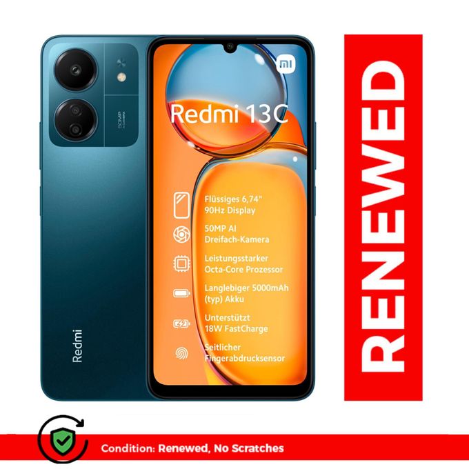Renewed Redmi 13C Navy Blue 6.74" 4+128G 50MP 5000mAh Renewed Redmi 13C Navy Blue 6.74" 4+128G 50MP 5000mAh