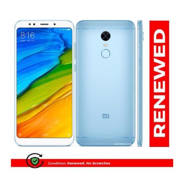 Renewed XIAOMI Redmi 5 Plus 5.99"4GB+64GB Battery 4000mAh 12MP+5MP Fingerprint Smartphone Dual SIM Blue