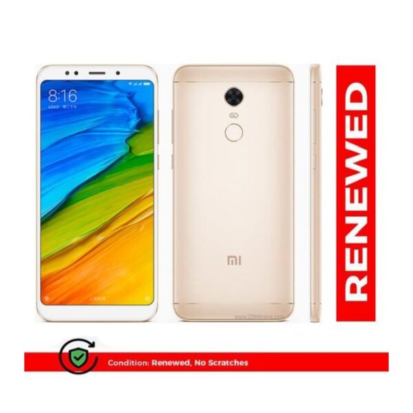 Renewed XIAOMI Redmi 5 Plus 5.99"4GB+64GB Battery 4000mAh 12MP+5MP Fingerprint Smartphone Dual SIM Gold