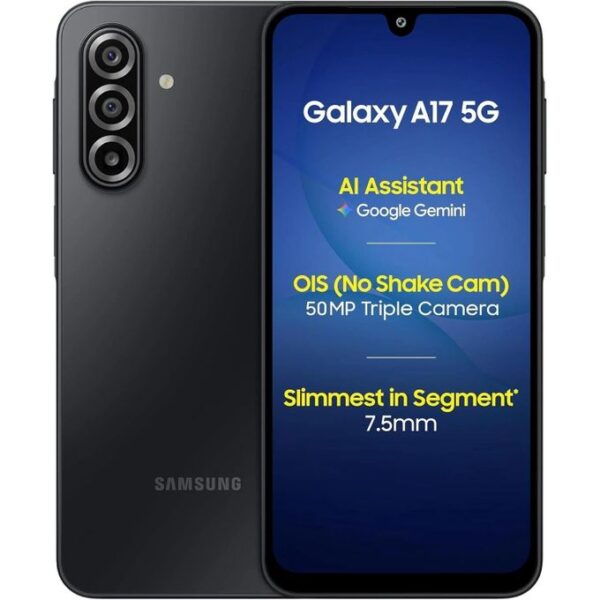Samsung Galaxy A17 - 256GB + 8GB RAM - 50MP Rear - 8MP Front - 6.7" - 5000 mAh - Black (24 Months Warranty)