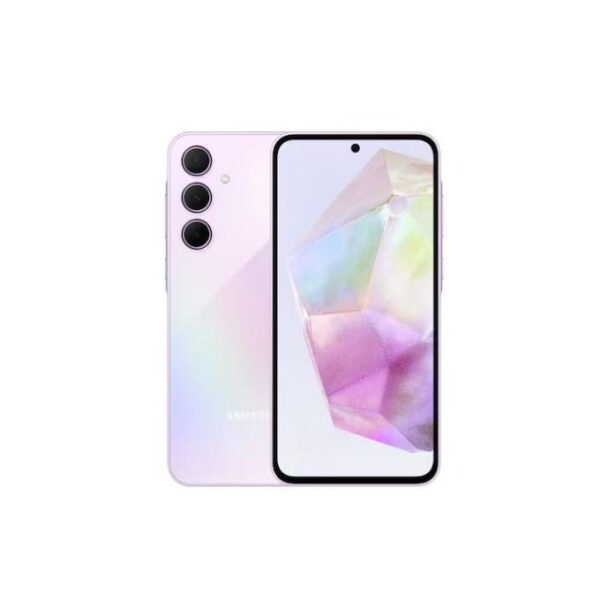 Samsung Galaxy A35 5G 6.6" Super AMOLED display triple-lens 50MP camera system Exynos 1380 processor IP67 water and dust resistance 8GB RAM 256GB storage- Awesome Lilac