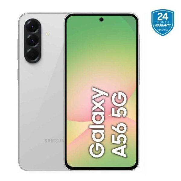 Samsung Galaxy A56 5G - 128GB HDD - 8GB RAM - 50MP Rear/12MP Front - Dual Sim Water Resistant IP67 + 24 Months Warranty - Light Grey