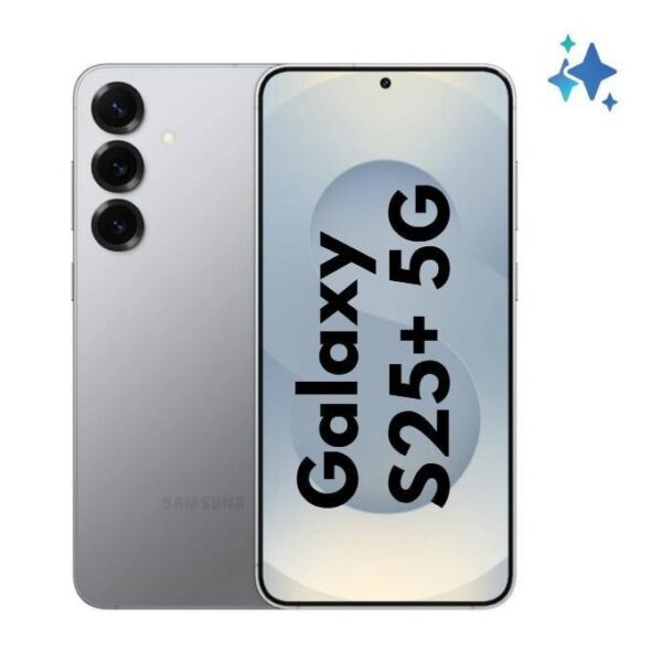 Samsung Galaxy S25+ AI - 5G - Triple Camera 50MP + 10MP + 12MP Rear/12MP Front - 256GB HDD - 12GB RAM - 4900mAh - Silver Shadow