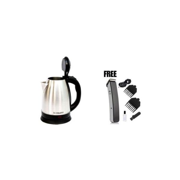 Scarlett Smart Electric Kettle - 2L - Silver + Free Hair Trimmer