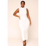 SHEIN Elegance Bodycon Sleeveless Women Wear - White