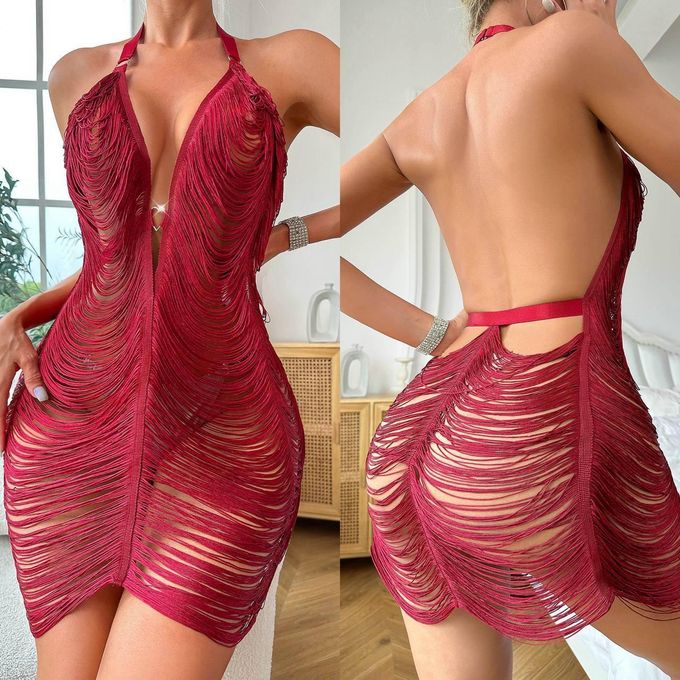 SHEIN Fringe mesh lingerie SHEIN Fringe mesh lingerie