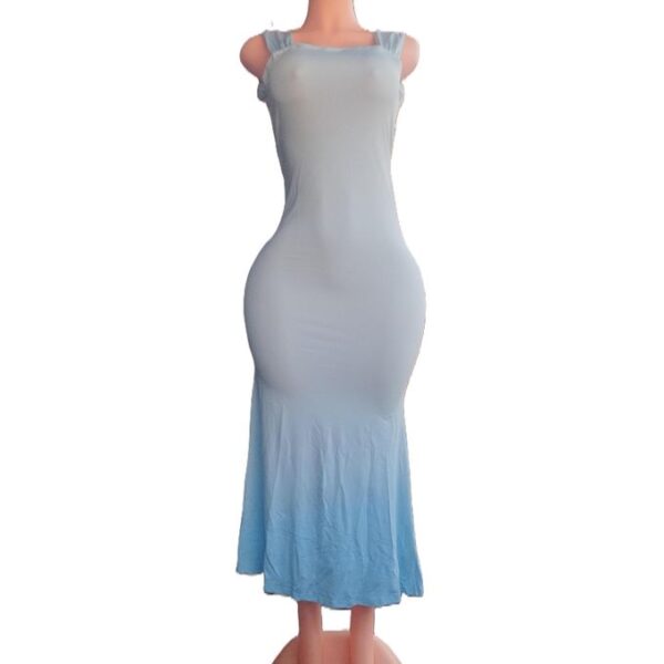 SHEIN LONG SEA-BLUE LADIES DRESS - Size EU -38