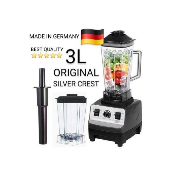 SILVER CREST 2.5L - 3.0L ( 8 BLADES ) 2 in 1 Professional High Powerful Quality Commercial Blender - Multicolor ( GERMAN STANDARD )