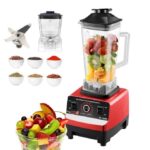 SILVER CREST 2L - 1500W - Heavy Duty Commercial Blender With Grinder - Black/Red