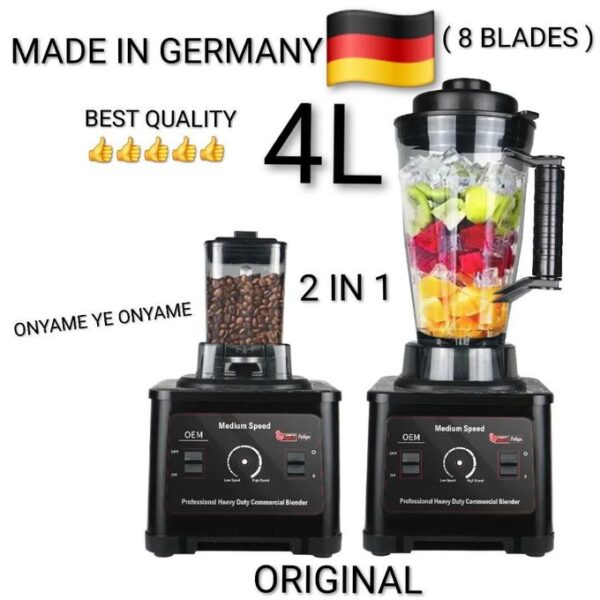 SILVER CREST 4.0L - 5.0L High Powerful Multifunctional Quality Heavy Duty Electric Commercial Blender - Multicolor
