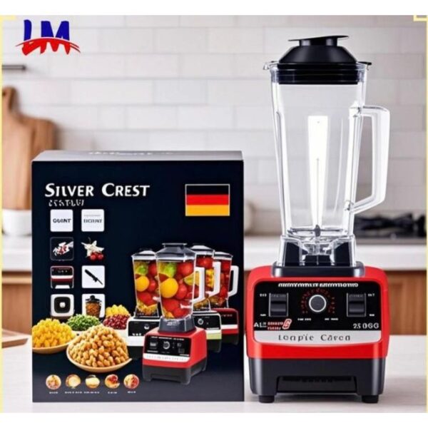 SILVER CREST Heavy Duty Commercial Grinder Unbreakable Blender 2L- Red
