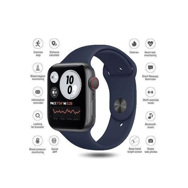 Smart Watch 2.2” Full Touch Screen Bluetooth Call Multi Sport Mode Bracelet Blood Pressure, Heart Rate, Sleep Monitoring Men's Watch Fashion Watch