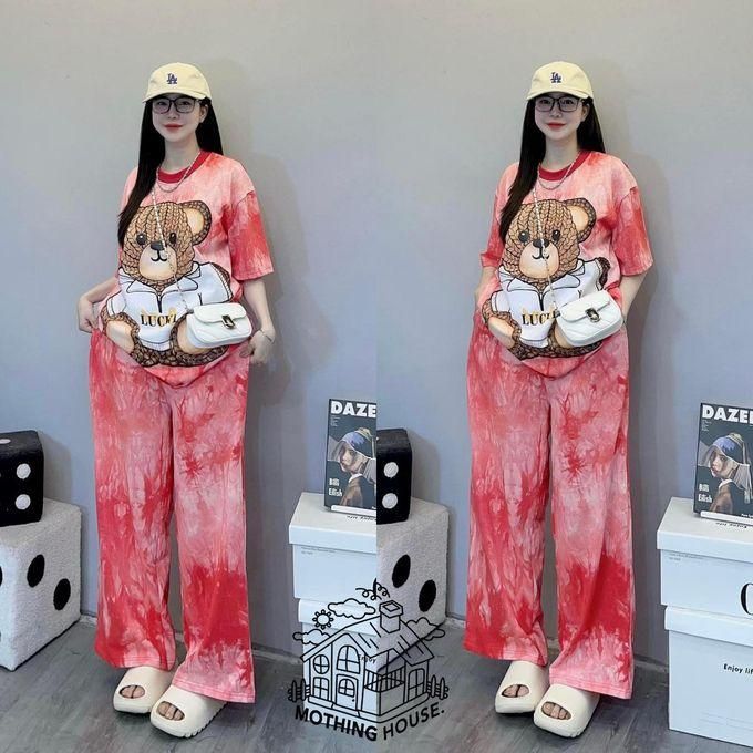 Top & Down Ladies Teddy Bear Dress - Red Top & Down Ladies Teddy Bear Dress - Red