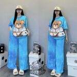 Top & Down Ladies Teddy Bear Summer Dress - Blue