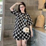 Top & Down Ladies W Fashion Dress - Black /White