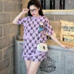 Top & Down Ladies W Fashion Dress - Purple /Black