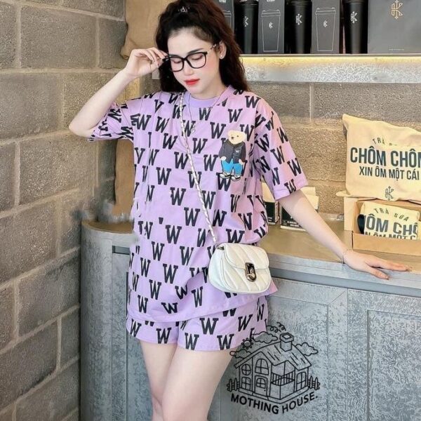 Top & Down Ladies W Fashion Dress - Purple /Black