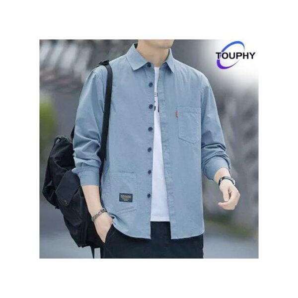 TOUPHY TOUPHY Denim Jacket Casual Jacket Youth Trend Couple - Light Blue