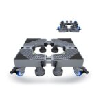 Universal Mobile Base Dorm Fridge Stand With8 Strong Feet Multi-Functional - Gray/Black