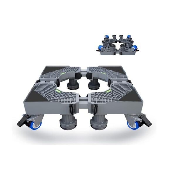 Universal Mobile Base Dorm Fridge Stand With8 Strong Feet Multi-Functional - Gray/Black