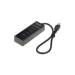 USB 3.0 High Speed 4 Ports 5Gbps Hub - Black