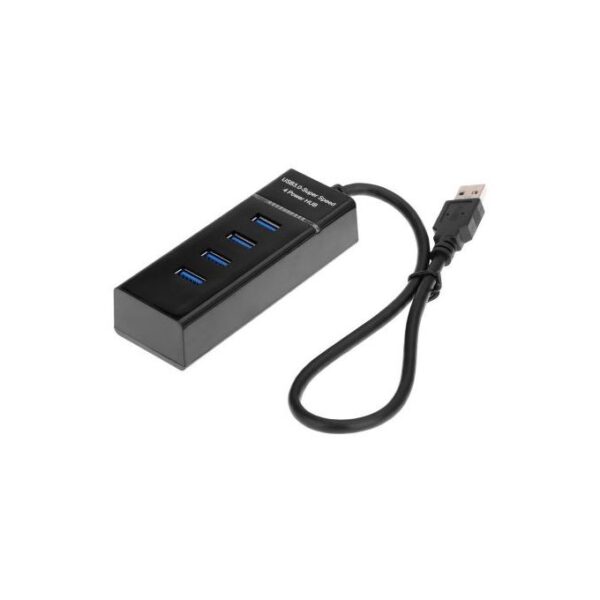 USB 3.0 High Speed 4 Ports 5Gbps Hub - Black