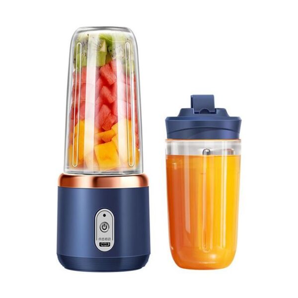 USB Rechargeable Smart Blender plus Sport Cup - Blue - 400ml x 2