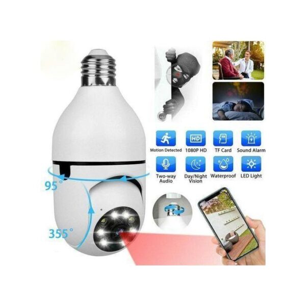 VIC 1080P Bulb Surveillance Camera WiFi Night Vision HD Tracking
