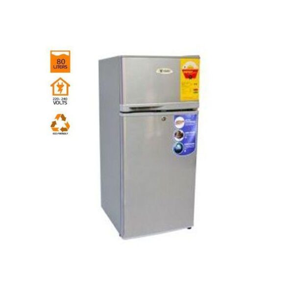 Vizio 80 Litres - Double Door Table Top Fridge - Dark Silver (VIZ-100TF)