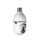 WIFI Outdoor Light Bulb Camera 1080p Pan tilt - White