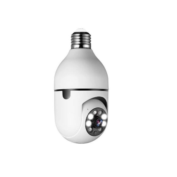 WIFI Outdoor Light Bulb Camera 1080p Pan tilt - White