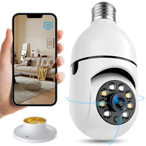 WiFi Wireless Light Bulb Camera Smart Home Security IR Night