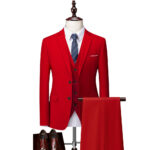 Men Slim-Fit Three-Piece  Wedding Suit - Image 2