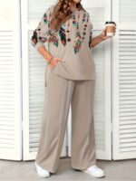 1 set Casual Comfortable Diamond-Patterned Two-Piece Sets - Image 2